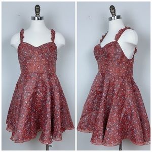 Selkie The Sunroom Dress Crimson Darling Large
